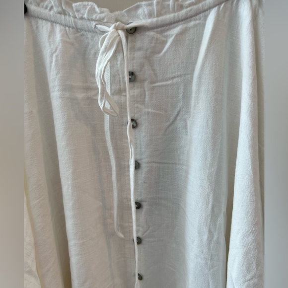 LULU'S BEST BEGINNINGS BUTTON FRONT MIDI SKIRT NWT - Picture 7 of 16